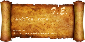 Tanács Endre névjegykártya