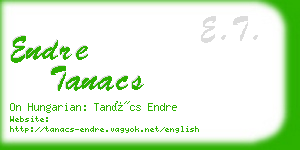 endre tanacs business card